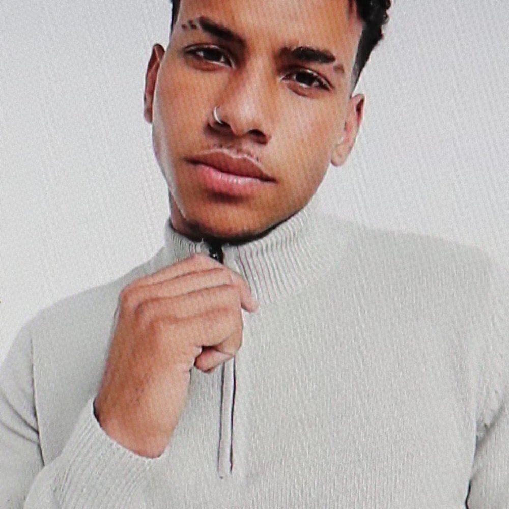 Brave Soul 100% Cotton half zip funnel neck knit Size L